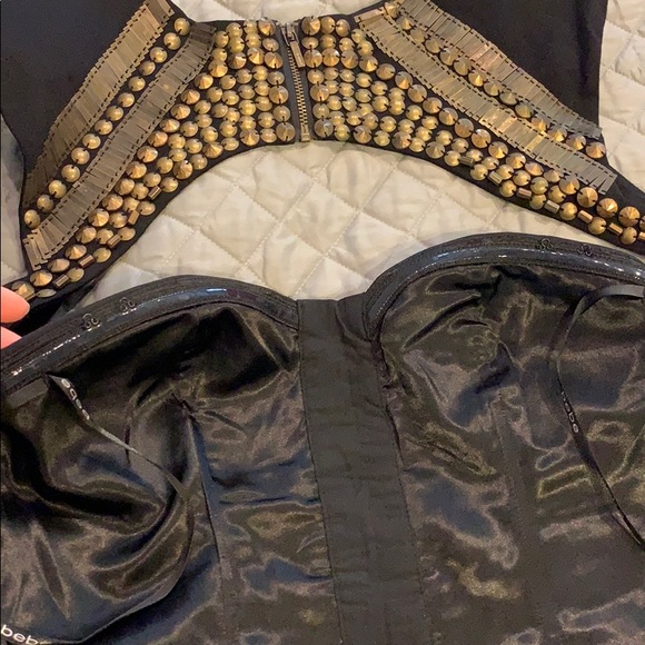 Bebe Sexy Studded Shoulder 2N1 Bustier - Picture 6 of 8